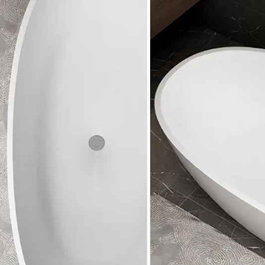 Stone Soaking Bath Antique Finish Oval Back to Wall Bath Tub Clearhalo 'Bathroom Remodel & Bathroom Fixtures' 'Bathtubs' 'Home Improvement' 'home_improvement' 'home_improvement_bathtubs' 'Showers & Bathtubs' 1200x1200_0c2ff6e4-b508-49e6-a9e8-8a2de27eee93