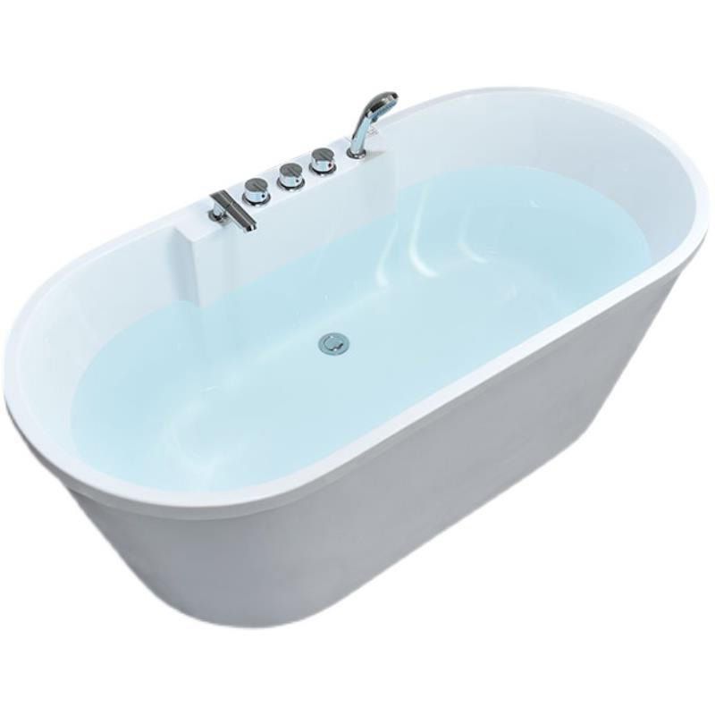 Acrylic Bath Soaking Back to Wall White Bathtub , 29.53-inch Wide Clearhalo 'Bathroom Remodel & Bathroom Fixtures' 'Bathtubs' 'Home Improvement' 'home_improvement' 'home_improvement_bathtubs' 'Showers & Bathtubs' 1200x1200_0c3e6c53-1bce-4455-a9b5-a1a03ef55423