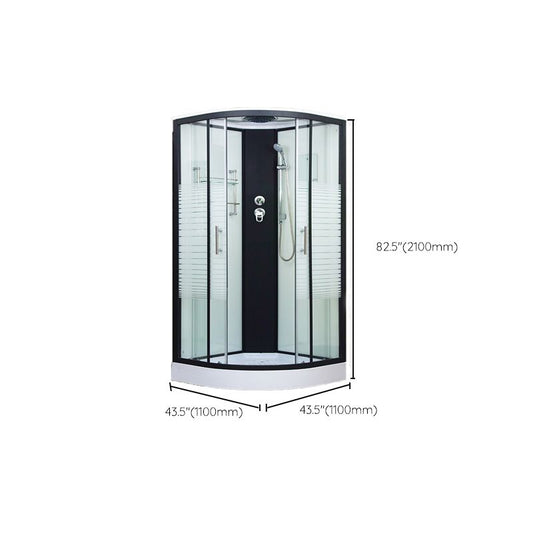 Clear Glass Double Sliding Shower Enclosure One Piece Framed Shower Enclosure Clearhalo 'Bathroom Remodel & Bathroom Fixtures' 'Home Improvement' 'home_improvement' 'home_improvement_shower_stalls_enclosures' 'Shower Stalls & Enclosures' 'shower_stalls_enclosures' 'Showers & Bathtubs' 1200x1200_0c5e8960-7c03-4327-b0b2-4202a2fd4f39