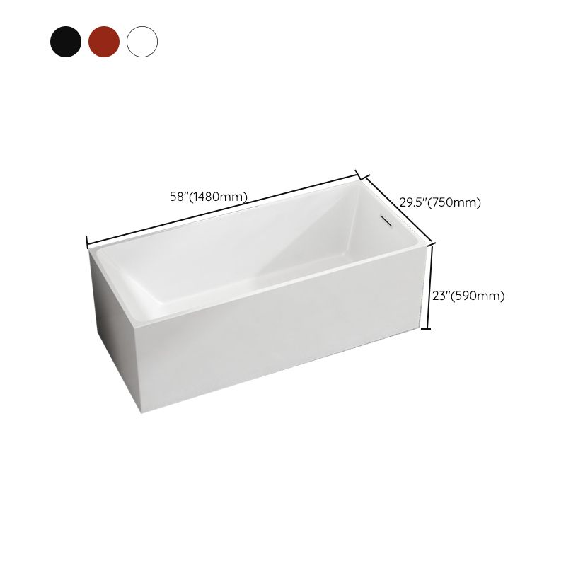 Modern Style Freestanding Bath Tub Stone Bathtub with Overflow Trim Clearhalo 'Bathroom Remodel & Bathroom Fixtures' 'Bathtubs' 'Home Improvement' 'home_improvement' 'home_improvement_bathtubs' 'Showers & Bathtubs' 1200x1200_0c60d6ec-4f63-456e-b6ae-ea310c96367f