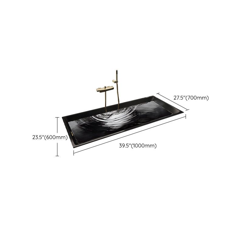 Modern Acrylic Embedded Bathtub Rectangle with Drain Bath Tub and Overflow Hole Clearhalo 'Bathroom Remodel & Bathroom Fixtures' 'Bathtubs' 'Home Improvement' 'home_improvement' 'home_improvement_bathtubs' 'Showers & Bathtubs' 1200x1200_0c6f9f44-490c-4a7f-9856-e20eae1fa767