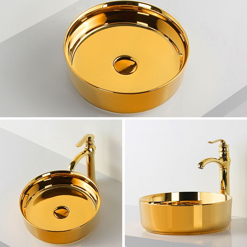 Modern Bathroom Sink Metal Rectangular with Pop-Up Drain and Faucet Vessel Bathroom Sink Clearhalo 'Bathroom Remodel & Bathroom Fixtures' 'Bathroom Sinks & Faucet Components' 'Bathroom Sinks' 'bathroom_sink' 'Home Improvement' 'home_improvement' 'home_improvement_bathroom_sink' 1200x1200_0c71715a-3a7f-43ba-a0cf-c439d247c369