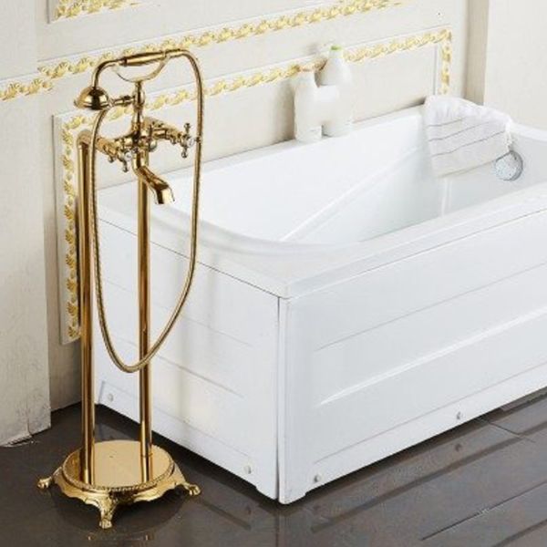 Modern Freestanding Bathtub Metal Faucet Freestanding Tub Faucet Clearhalo 'Bathroom Remodel & Bathroom Fixtures' 'Bathtub Faucets' 'bathtub_faucets' 'Home Improvement' 'home_improvement' 'home_improvement_bathtub_faucets' 1200x1200_0c760a1e-c1a6-4cbd-a8a2-589aae725b74