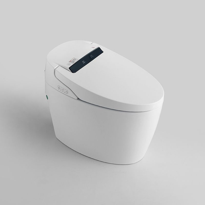 Elongated Smart Toilet Seat Bidet White Floor Standing Bidet Seat with Heated Seat Clearhalo 'Bathroom Remodel & Bathroom Fixtures' 'Bidets' 'Home Improvement' 'home_improvement' 'home_improvement_bidets' 'Toilets & Bidets' 1200x1200_0c7a3fe5-9114-4d67-b930-f951f4fae684