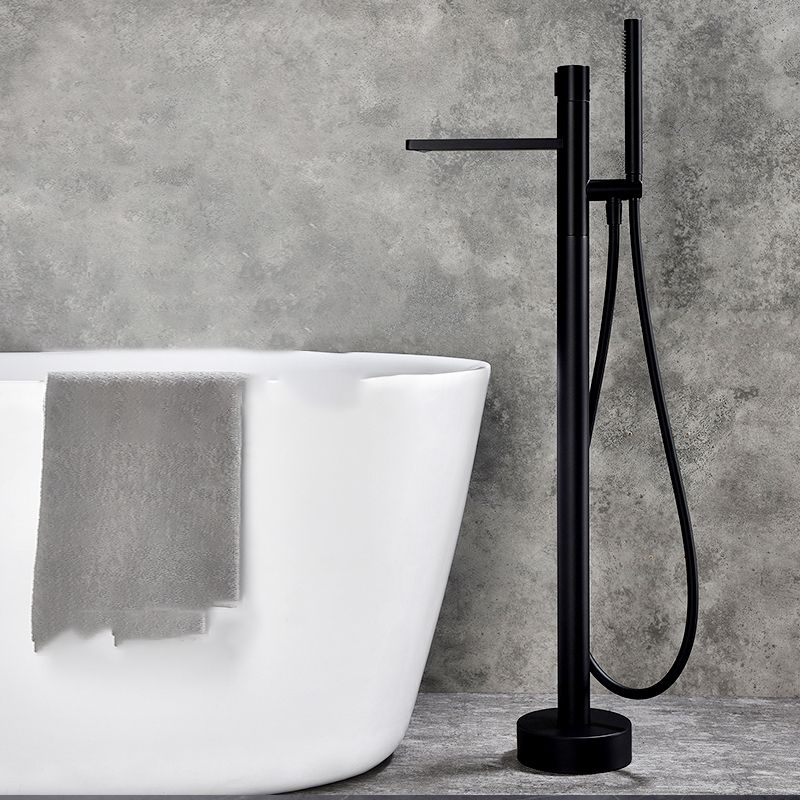 Floor Mounted Metal Freestanding Tub Filler High Arc Freestanding Bathtub Faucet Clearhalo 'Bathroom Remodel & Bathroom Fixtures' 'Bathtub Faucets' 'bathtub_faucets' 'Home Improvement' 'home_improvement' 'home_improvement_bathtub_faucets' 1200x1200_0c8806d0-8e5d-437e-a781-751ecaa05e69