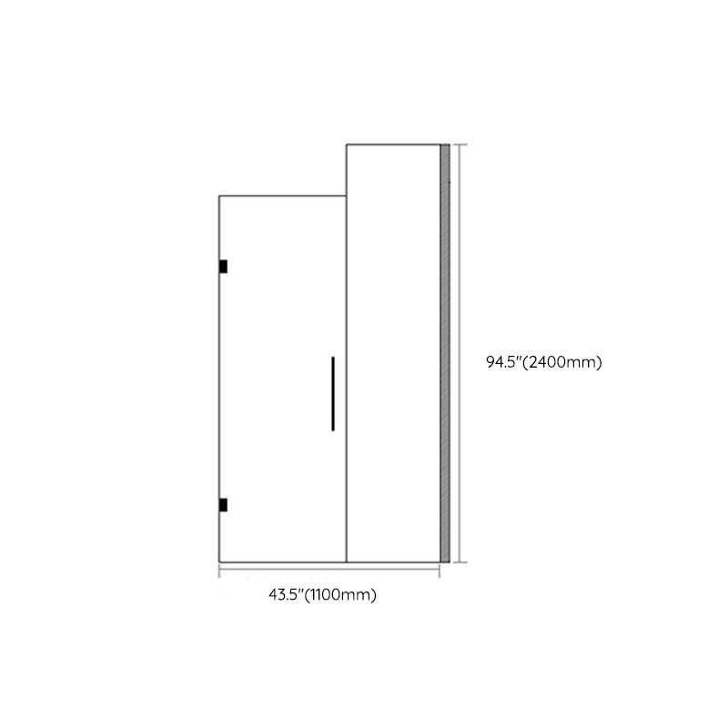 One-shaped Simple Frameless Flat-opening Tempered Glass Shower Door Clearhalo 'Bathroom Remodel & Bathroom Fixtures' 'Home Improvement' 'home_improvement' 'home_improvement_shower_tub_doors' 'Shower and Tub Doors' 'shower_tub_doors' 'Showers & Bathtubs' 1200x1200_0c99d952-0164-459e-8454-27a25c36ee40