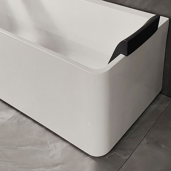 Back to Wall Soaking Bathtub Antique Finish Rectangular Modern Tub (Board not Included) Clearhalo 'Bathroom Remodel & Bathroom Fixtures' 'Bathtubs' 'Home Improvement' 'home_improvement' 'home_improvement_bathtubs' 'Showers & Bathtubs' 1200x1200_0ca92de3-49d4-4b14-97fa-cb849fe8cb36