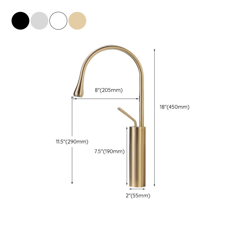 Luxury Circular Bathroom Sink Faucet with 1-Handle Brass Lavatory Faucet Clearhalo 'Accueil' 'Amélioration Domiciliaire' 'bathroom_sink_faucets' 'Ensembles de Lavabo & de Robinet de Toilette' 'home_improvement' 'home_improvement_bathroom_sink_faucets' 'Robinet de Lavabo de Salle de Bain' 'Rénovation et Équipement de Salle de Bain' 1200x1200_0cc978f2-1620-49ca-b8e7-fee1024c2de8