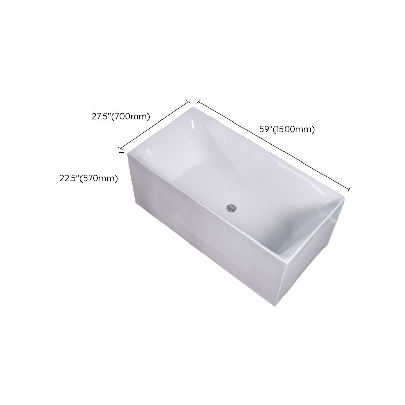 Soaking Freestanding Bath Tub Modern Style Acrylic Bathroom Bathtub Clearhalo 'Bathroom Remodel & Bathroom Fixtures' 'Bathtubs' 'Home Improvement' 'home_improvement' 'home_improvement_bathtubs' 'Showers & Bathtubs' 1200x1200_0cdc3902-00f9-48e7-9a5a-402c81c5b0b5