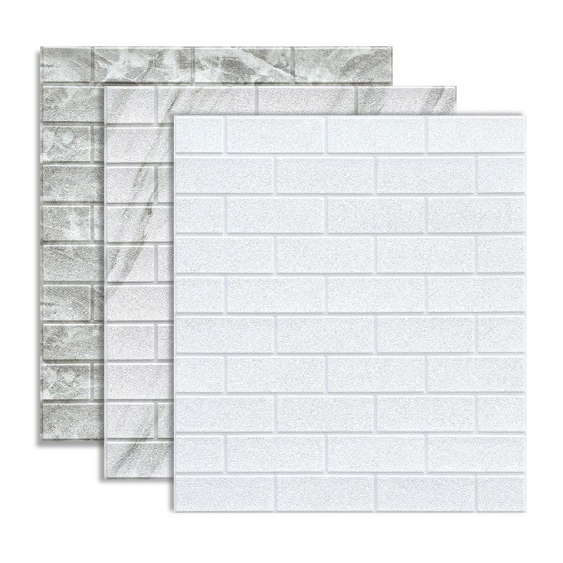 Industrial Wall Plank, 3D Brick Bathroom Wall Panels Set of 2 Clearhalo 'Flooring 'Home Improvement' 'home_improvement' 'home_improvement_wall_paneling' 'Wall Paneling' 'wall_paneling' 'Walls & Ceilings' Walls and Ceiling' 1200x1200_0d017be4-2abd-4cd5-aabf-914fb419a3dc