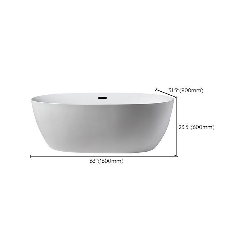 Modern Freestanding Soaking Bathtub Acrylic 23.62" Tall White Bathtub Clearhalo 'Bathroom Remodel & Bathroom Fixtures' 'Bathtubs' 'Home Improvement' 'home_improvement' 'home_improvement_bathtubs' 'Showers & Bathtubs' 1200x1200_0d13ec5b-be74-4d8a-802c-35e63902e5e3