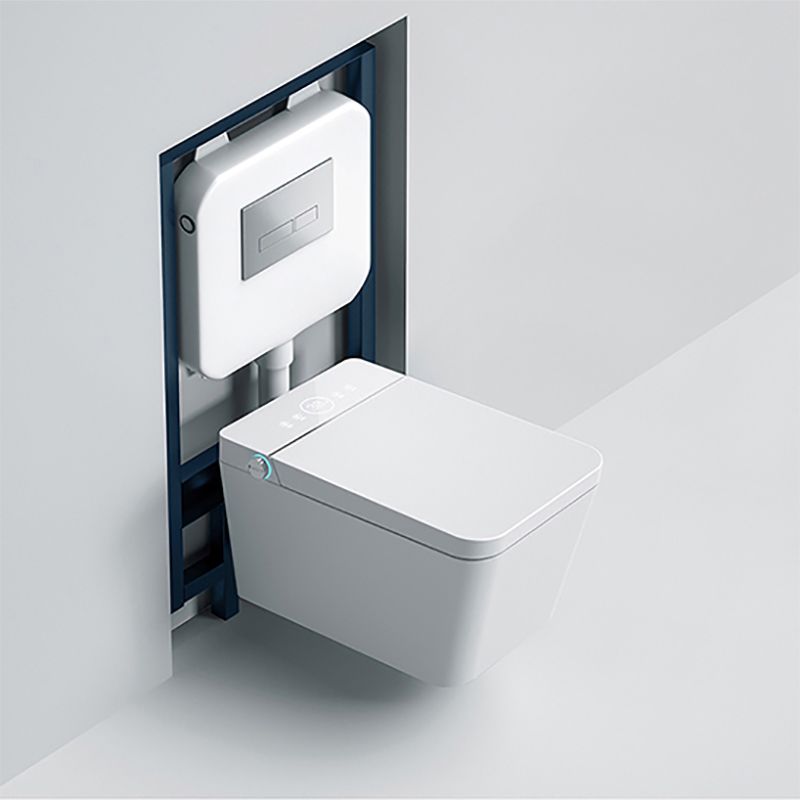 Contemporary Smart Bidet Dryer Elongated Ceramic Wall Mounted Bidet Clearhalo 'Bathroom Remodel & Bathroom Fixtures' 'Bidets' 'Home Improvement' 'home_improvement' 'home_improvement_bidets' 'Toilets & Bidets' 1200x1200_0d34e72a-3e01-41dd-adcc-c9e6f8b552c1