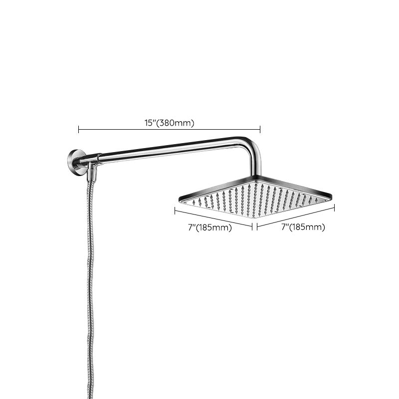 Contemporary Style Shower Head Bathroom Fixed Shower Head with Round and Square Shape Clearhalo 'Bathroom Remodel & Bathroom Fixtures' 'Home Improvement' 'home_improvement' 'home_improvement_shower_heads' 'Shower Heads' 'shower_heads' 'Showers & Bathtubs Plumbing' 'Showers & Bathtubs' 1200x1200_0d41df2e-3871-45e6-9eb8-7dc5cc264fd0