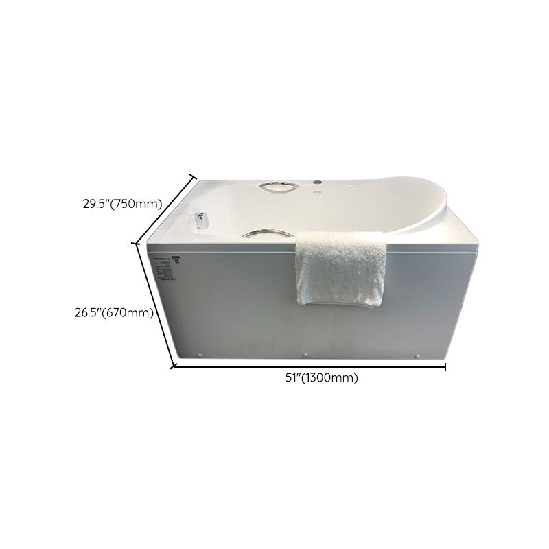 White Acrylic Bathtub Soaking Rectangular Modern Back to Wall Bath Clearhalo 'Bathroom Remodel & Bathroom Fixtures' 'Bathtubs' 'Home Improvement' 'home_improvement' 'home_improvement_bathtubs' 'Showers & Bathtubs' 1200x1200_0d459e3b-2e35-4564-9b99-1ce0e56e3125