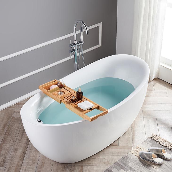 Modern Acrylic Bath Tub Freestanding Matte Finish Bathtub for Home Clearhalo 'Bathroom Remodel & Bathroom Fixtures' 'Bathtubs' 'Home Improvement' 'home_improvement' 'home_improvement_bathtubs' 'Showers & Bathtubs' 1200x1200_0d60a3bb-cb39-4d28-8ecb-664a137f3d6f