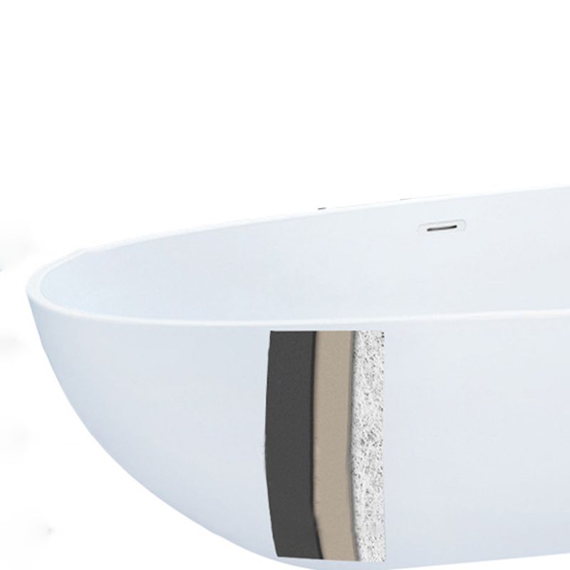 Stand Alone Acrylic Bath Tub White Oval Modern Bathroom Bathtub Clearhalo 'Bathroom Remodel & Bathroom Fixtures' 'Bathtubs' 'Home Improvement' 'home_improvement' 'home_improvement_bathtubs' 'Showers & Bathtubs' 1200x1200_0dbc9865-9864-4d82-9fb8-8d2c57f8a773