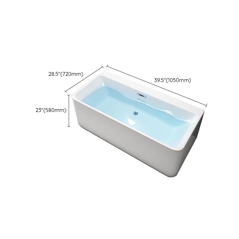 Modern Rectangular Bath Tub with Drain and Overflow Trim Bathtub Clearhalo 'Bathroom Remodel & Bathroom Fixtures' 'Bathtubs' 'Home Improvement' 'home_improvement' 'home_improvement_bathtubs' 'Showers & Bathtubs' 1200x1200_0dd18cde-fa2b-4a7a-b1f0-84b87bf553b7