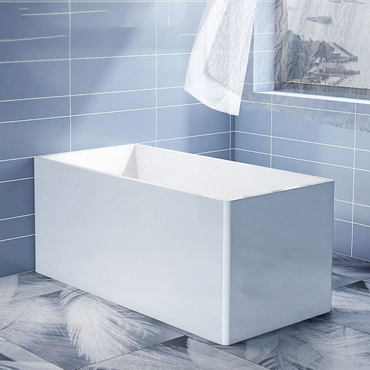 Antique Finish Soaking Bathtub Acrylic Rectangular Back to Wall Bath Tub Clearhalo 'Bathroom Remodel & Bathroom Fixtures' 'Bathtubs' 'Home Improvement' 'home_improvement' 'home_improvement_bathtubs' 'Showers & Bathtubs' 1200x1200_0dd29f09-5526-4fcb-82f2-21e8f0ee852f