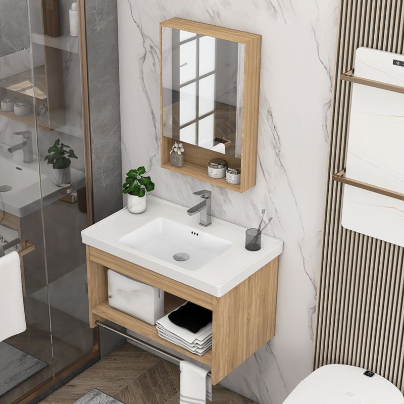 Modern Sink Vanity Rectangular Ceramic Top Single Wall Mount Vanity Clearhalo 'Bathroom Remodel & Bathroom Fixtures' 'Bathroom Vanities' 'bathroom_vanities' 'Home Improvement' 'home_improvement' 'home_improvement_bathroom_vanities' 1200x1200_0dd6aef6-5b5f-49a7-bca8-404c45ead5dc