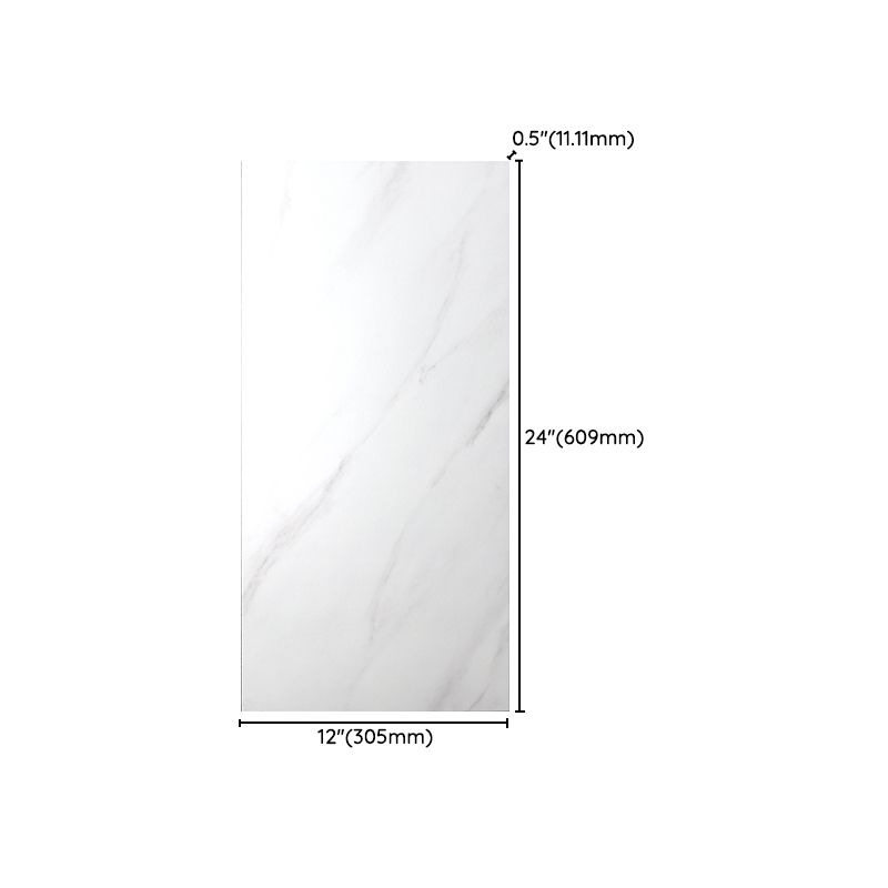 White Rectangular Singular Tile Matte Marble Tile for Home Decor Clearhalo 'Floor Tiles & Wall Tiles' 'floor_tiles_wall_tiles' 'Flooring 'Home Improvement' 'home_improvement' 'home_improvement_floor_tiles_wall_tiles' Walls and Ceiling' 1200x1200_0dd8874c-e8e4-4495-9473-cabf9c6e8303