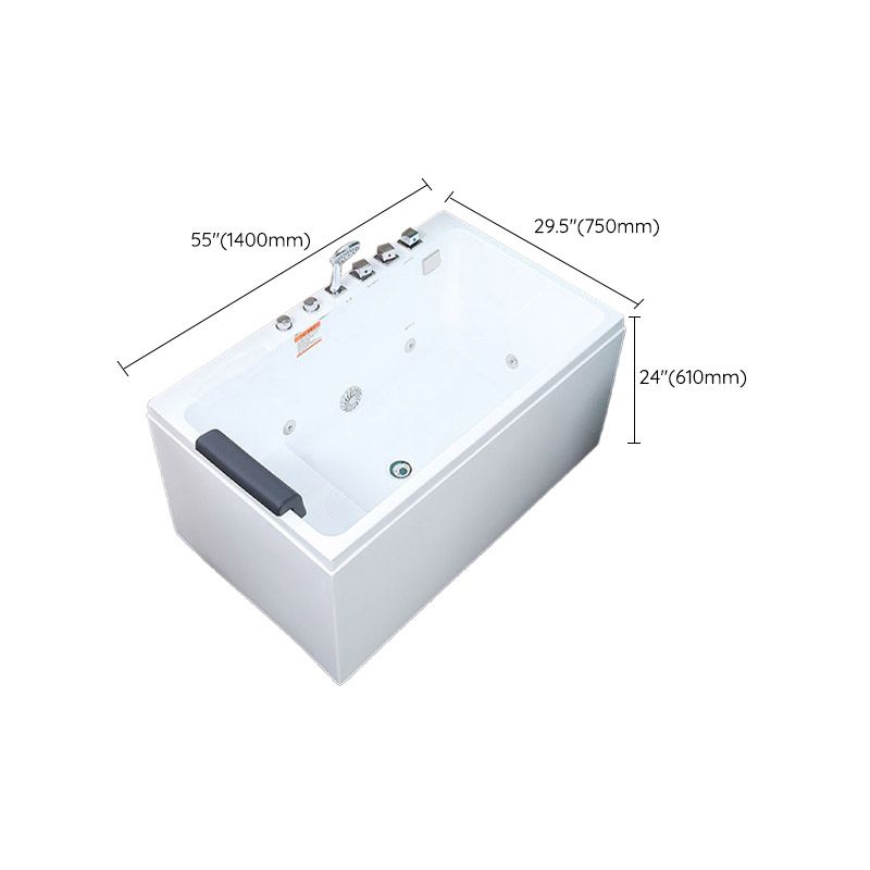 Bathroom Soaking Bath Tub Seat Included Back to Wall Bathtub Clearhalo 'Bathroom Remodel & Bathroom Fixtures' 'Bathtubs' 'Home Improvement' 'home_improvement' 'home_improvement_bathtubs' 'Showers & Bathtubs' 1200x1200_0e04005e-1aa0-41ee-8c5c-9dd75386f37e