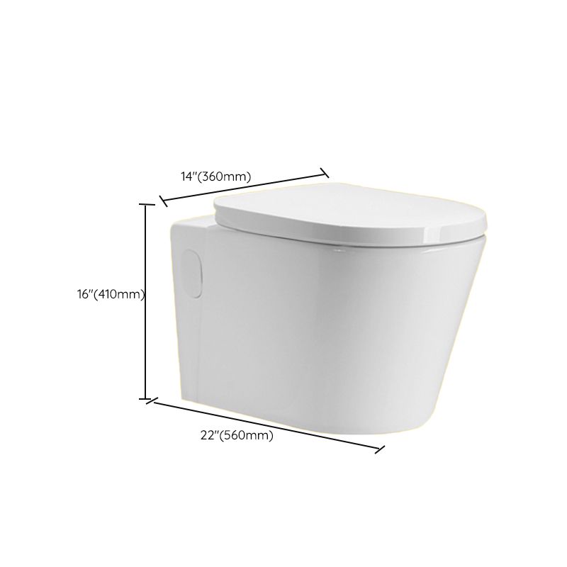 Contemporary One Piece Toilet Bowl Wall Mount Porcelain Flush Toilet Clearhalo 'Bathroom Remodel & Bathroom Fixtures' 'Home Improvement' 'home_improvement' 'home_improvement_toilets' 'Toilets & Bidets' 'Toilets' 1200x1200_0e20b388-d419-43d7-b1ba-faf5c44ecb3f