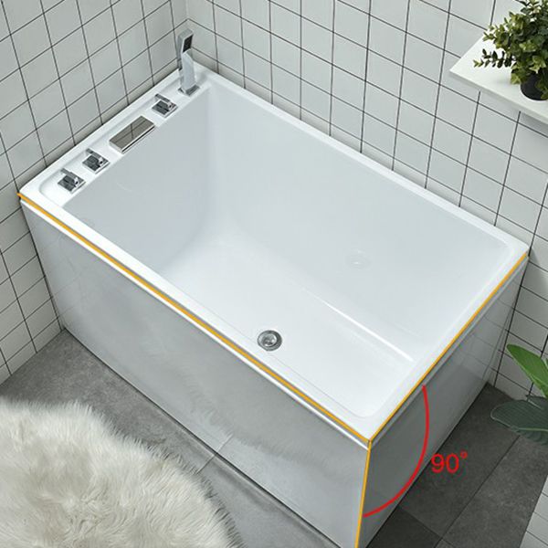 Modern Acrylic-Fiberglass Rectangular Bathtub Freestanding Soaking Bathtub Clearhalo 'Bathroom Remodel & Bathroom Fixtures' 'Bathtubs' 'Home Improvement' 'home_improvement' 'home_improvement_bathtubs' 'Showers & Bathtubs' 1200x1200_0e2c32e1-d18a-4eaa-acd5-b3dec29a975a