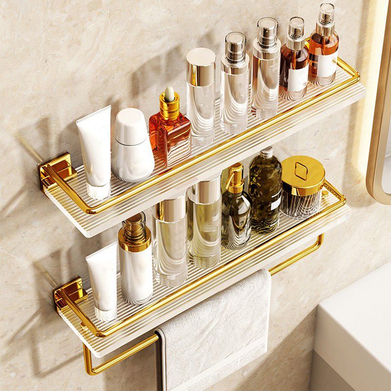 Modern Silver/Gold Bathroom Hardware Set Bath Shelf Bathroom Set Clearhalo 'Bathroom Hardware Sets' 'Bathroom Hardware' 'Bathroom Remodel & Bathroom Fixtures' 'bathroom_hardware_sets' 'Home Improvement' 'home_improvement' 'home_improvement_bathroom_hardware_sets' 1200x1200_0e465151-7642-410f-a6c8-ef5a98f710b5