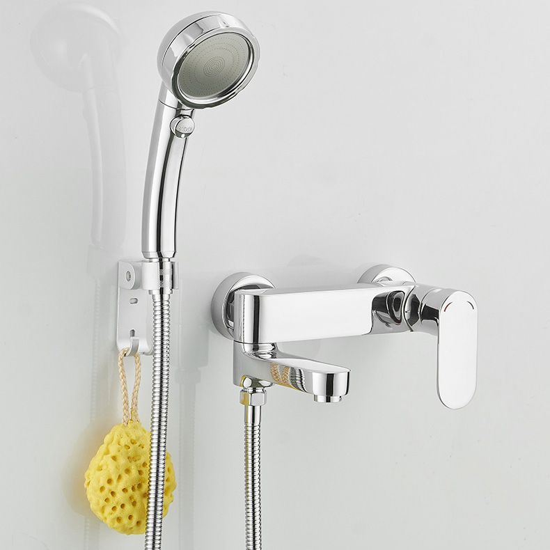 Modern Lever Handle Bath Faucet Trim Wall Mounted Bathtub Faucet Clearhalo 'Bathroom Remodel & Bathroom Fixtures' 'Bathtub Faucets' 'bathtub_faucets' 'Home Improvement' 'home_improvement' 'home_improvement_bathtub_faucets' 1200x1200_0e529d16-087d-4e54-b3bd-198a48bab06f