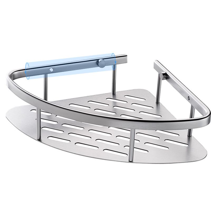 3-Piece Modern Bathroom Accessory Set Aluminum Bath Shelf in Silver Clearhalo 'Bathroom Hardware Sets' 'Bathroom Hardware' 'Bathroom Remodel & Bathroom Fixtures' 'bathroom_hardware_sets' 'Home Improvement' 'home_improvement' 'home_improvement_bathroom_hardware_sets' 1200x1200_0e63e1e6-26aa-43f8-962b-c86bab0fd985