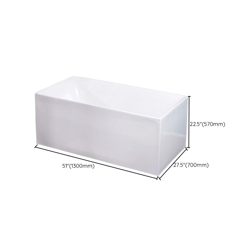 Acrylic Soaking Bathtub White Rectangular Back to Wall Bath Tub Clearhalo 'Bathroom Remodel & Bathroom Fixtures' 'Bathtubs' 'Home Improvement' 'home_improvement' 'home_improvement_bathtubs' 'Showers & Bathtubs' 1200x1200_0e75474e-0a05-4747-9b93-e6b2131ba7d5