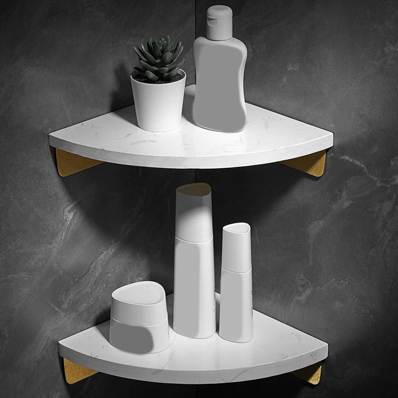 Aluminum Bathroom Accessory Set 1.57 Inches Tall Marble Bath Shelf Clearhalo 'Bathroom Hardware Sets' 'Bathroom Hardware' 'Bathroom Remodel & Bathroom Fixtures' 'bathroom_hardware_sets' 'Home Improvement' 'home_improvement' 'home_improvement_bathroom_hardware_sets' 1200x1200_0e76dd67-d51c-4756-a4fe-467de5bf8eca