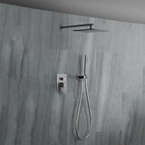 Modern Style Shower System Copper Rectangle Ceiling Mounted Shower System Clearhalo 'Bathroom Remodel & Bathroom Fixtures' 'Home Improvement' 'home_improvement' 'home_improvement_shower_faucets' 'Shower Faucets & Systems' 'shower_faucets' 'Showers & Bathtubs Plumbing' 'Showers & Bathtubs' 1200x1200_0e91a51d-6c95-4367-801b-e31a132a3523