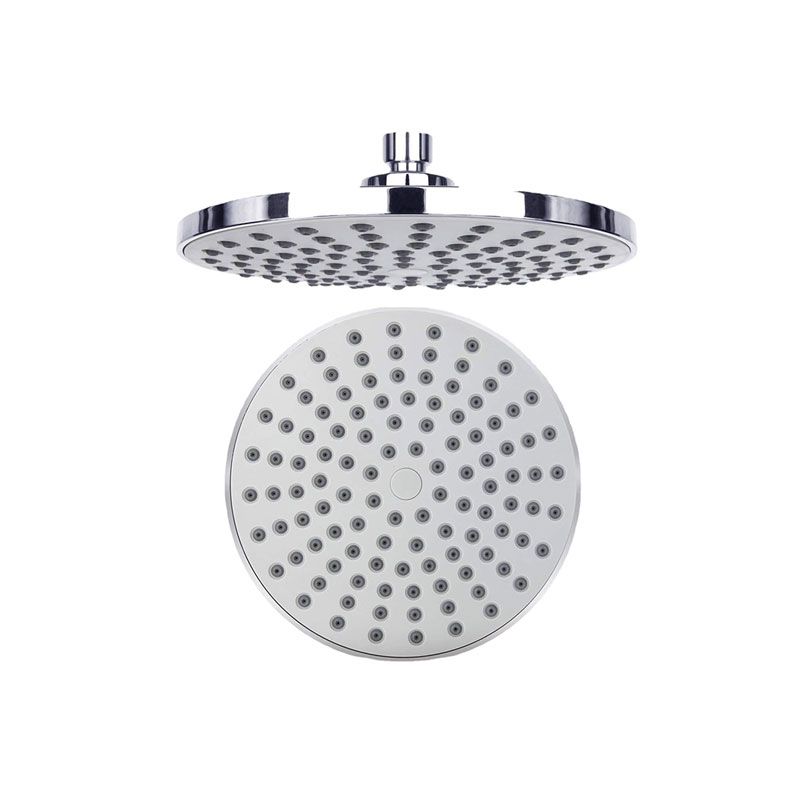 Contemporary Fixed Shower Head Round Shower Head Combo in Silver Clearhalo 'Bathroom Remodel & Bathroom Fixtures' 'Home Improvement' 'home_improvement' 'home_improvement_shower_heads' 'Shower Heads' 'shower_heads' 'Showers & Bathtubs Plumbing' 'Showers & Bathtubs' 1200x1200_0e9efd27-b10d-4b30-b197-7dd80b537fa6