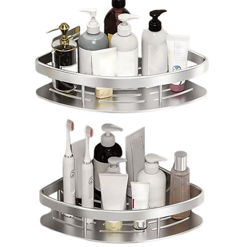 Minimalism Bathroom Hardware Set Silver Bath Shelf Bath Hardware Set Clearhalo 'Bathroom Hardware Sets' 'Bathroom Hardware' 'Bathroom Remodel & Bathroom Fixtures' 'bathroom_hardware_sets' 'Home Improvement' 'home_improvement' 'home_improvement_bathroom_hardware_sets' 1200x1200_0ea7767a-d7ea-4d6e-b9d1-09d4172e5564