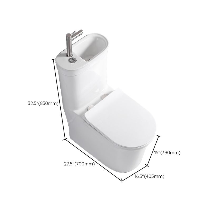 Contemporary Siphon Jet Flush Toilet Floor Mount One-Piece Toilet Urine Toilet Clearhalo 'Bathroom Remodel & Bathroom Fixtures' 'Home Improvement' 'home_improvement' 'home_improvement_toilets' 'Toilets & Bidets' 'Toilets' 1200x1200_0ec7e923-41e7-4c4e-896a-3004897ff107