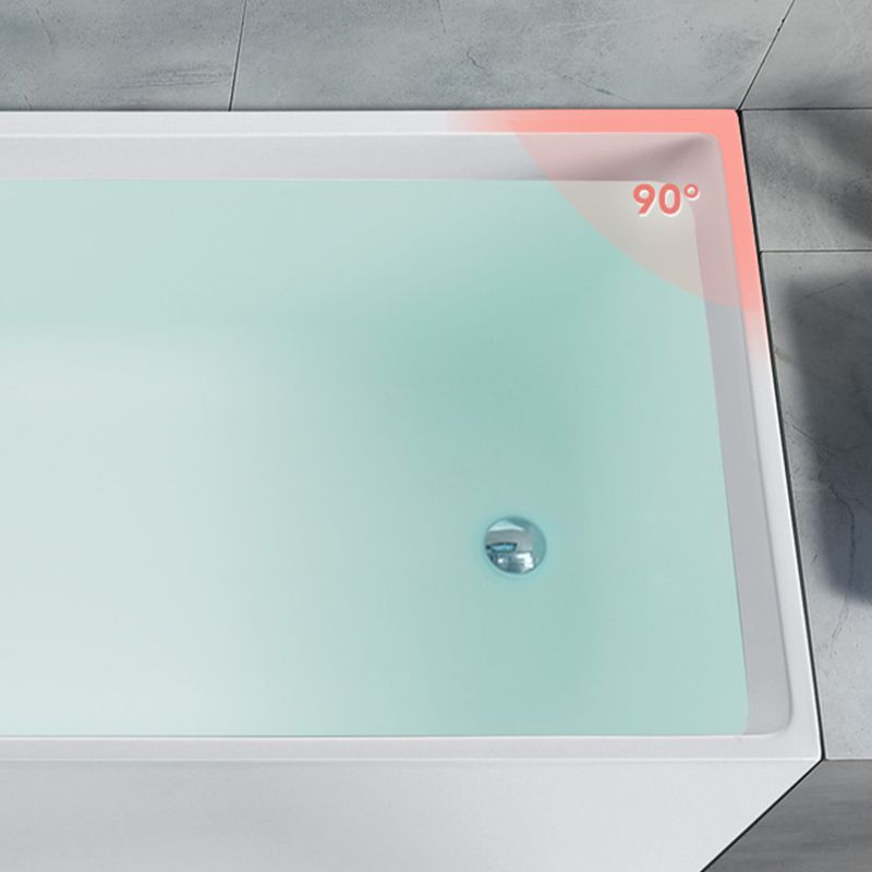 Rectangle Modern White Acrylic Bathtub Back to Wall with Drain Bath Tub Clearhalo 'Bathroom Remodel & Bathroom Fixtures' 'Bathtubs' 'Home Improvement' 'home_improvement' 'home_improvement_bathtubs' 'Showers & Bathtubs' 1200x1200_0ecb3eaa-a69b-4697-b22e-655d2a24496a