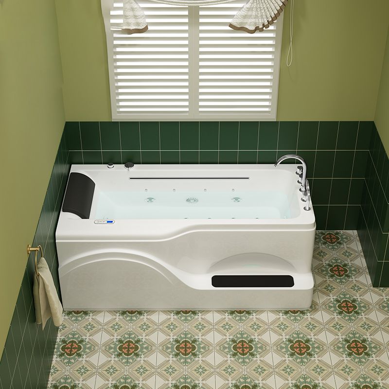 Rectangular Alcove Bathtub Acrylic Home Bath Tub in White for Bathroom Clearhalo 'Bathroom Remodel & Bathroom Fixtures' 'Bathtubs' 'Home Improvement' 'home_improvement' 'home_improvement_bathtubs' 'Showers & Bathtubs' 1200x1200_0ed0d987-f6ac-4d5d-b4e0-2c55ebbbfc57