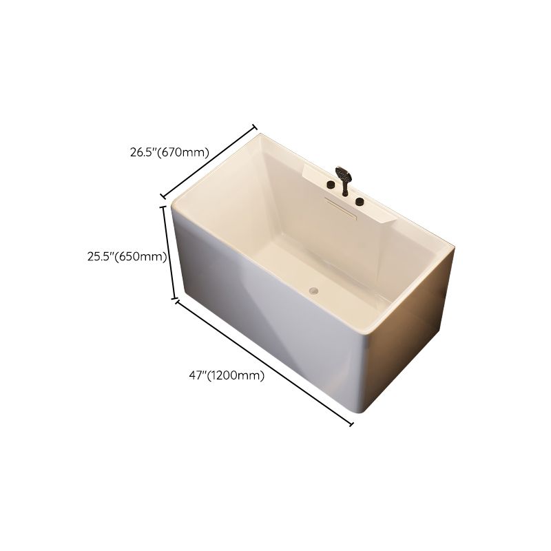 Contemporary Whirlpool / Soaking Bathtub Acrylic Rectangle Back to Wall Bathtub Clearhalo 'Bathroom Remodel & Bathroom Fixtures' 'Bathtubs' 'Home Improvement' 'home_improvement' 'home_improvement_bathtubs' 'Showers & Bathtubs' 1200x1200_0ede0531-f5f6-4fa5-9317-c49dc1089fe6