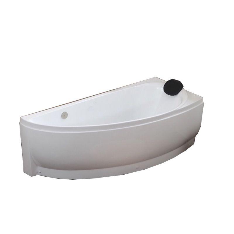 Modern Acrylic Corner Bathtub Soaking/Whirlpool Back to Wall Bathtub Clearhalo 'Bathroom Remodel & Bathroom Fixtures' 'Bathtubs' 'Home Improvement' 'home_improvement' 'home_improvement_bathtubs' 'Showers & Bathtubs' 1200x1200_0ee0debe-1d82-47aa-a021-69dba59c53f7