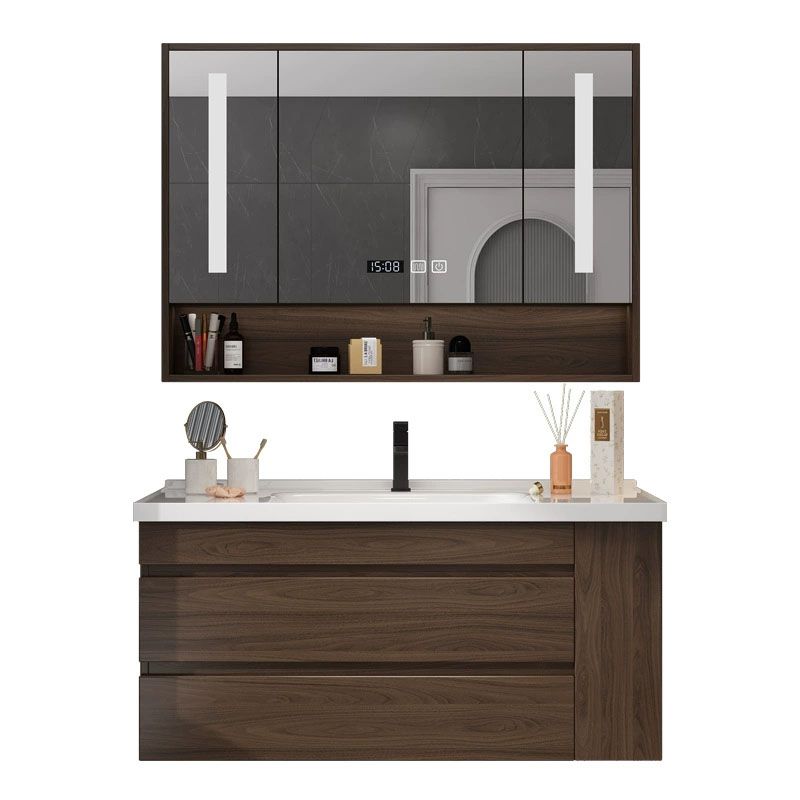 Wall Mount Mirror Included Sink Vanity with Faucet Drawers for Bathroom Clearhalo 'Bathroom Remodel & Bathroom Fixtures' 'Bathroom Vanities' 'bathroom_vanities' 'Home Improvement' 'home_improvement' 'home_improvement_bathroom_vanities' 1200x1200_0ef72d96-8149-44ca-aa55-a9008d34643b