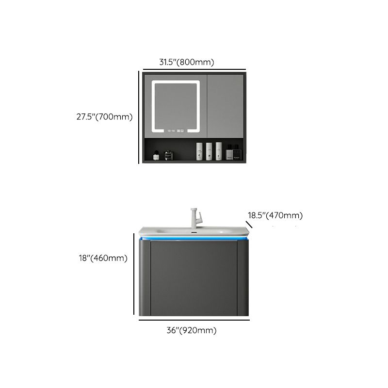 Wall Mount Mirror Included Bathroom Vanity Set with Sink Faucet Clearhalo 'Bathroom Remodel & Bathroom Fixtures' 'Bathroom Vanities' 'bathroom_vanities' 'Home Improvement' 'home_improvement' 'home_improvement_bathroom_vanities' 1200x1200_0f04e964-93aa-4c07-b7a3-f6809d4d0216