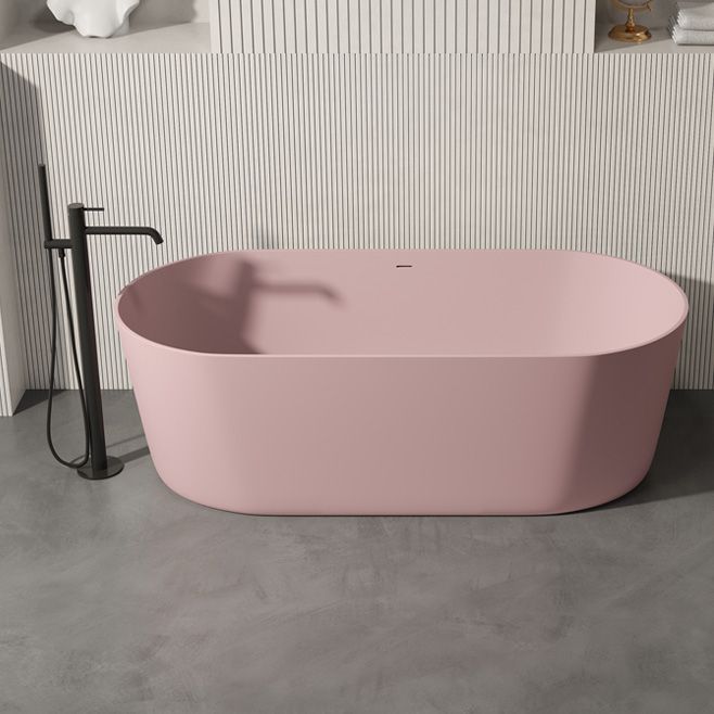 Oval Antique Finish Soaking Bathtub Back to Wall Modern Bath Tub Clearhalo 'Bathroom Remodel & Bathroom Fixtures' 'Bathtubs' 'Home Improvement' 'home_improvement' 'home_improvement_bathtubs' 'Showers & Bathtubs' 1200x1200_0f794288-f605-4712-97d8-4c794a4dd706