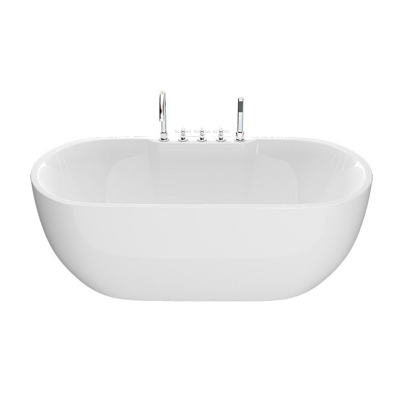 Matte Finish Acrylic Freestanding Tub Contemporary Oval Bathtub Clearhalo 'Bathroom Remodel & Bathroom Fixtures' 'Bathtubs' 'Home Improvement' 'home_improvement' 'home_improvement_bathtubs' 'Showers & Bathtubs' 1200x1200_0fa0a834-a020-4e5f-9e5a-1effa7a3fc29