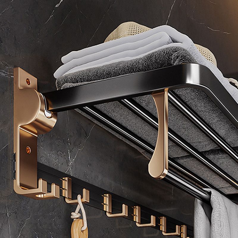 Black & Brass Bathroom Hardware Set Modern Stainless Bath Shelf/Towel Bar/Paper Holder Clearhalo 'Bathroom Hardware Sets' 'Bathroom Hardware' 'Bathroom Remodel & Bathroom Fixtures' 'bathroom_hardware_sets' 'Home Improvement' 'home_improvement' 'home_improvement_bathroom_hardware_sets' 1200x1200_0fb8412b-8713-4852-bcfc-cd8b2c17d0d6