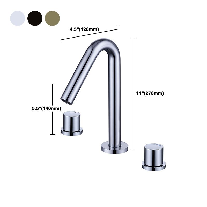 Circular 2-Handle Bathroom Faucet with Copper 3-Hole Widespread Bathroom Sink Faucet Clearhalo 'bathroom_sink_faucets' 'Conjunta de Baño y Conjunta de Grifo' 'Coronamiento de Baño y Dispositivo de Baño' 'Grifo del lavabo del baño' 'Hogar' 'home_improvement' 'home_improvement_bathroom_sink_faucets' 'Mejoras para el hogar' 1200x1200_0fbb3d06-addc-40ea-a075-7d86763fd013