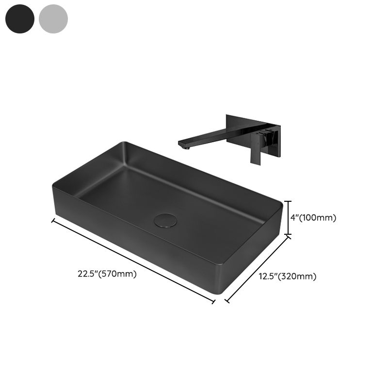 Contemporary Trough Bathroom Sink Solid Color Metal Trough Sink Clearhalo 'Bathroom Remodel & Bathroom Fixtures' 'Bathroom Sinks & Faucet Components' 'Bathroom Sinks' 'bathroom_sink' 'Home Improvement' 'home_improvement' 'home_improvement_bathroom_sink' 1200x1200_0fbd81b4-2150-4b67-9de9-704373496963