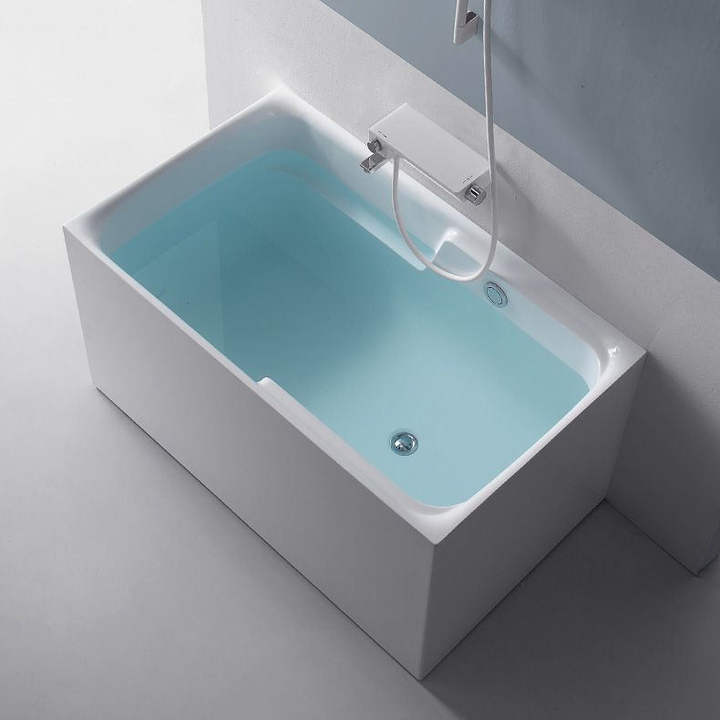 Back to Wall Small Tub Modern Soaking Rectangular Bathroom Bathtub Clearhalo 'Bathroom Remodel & Bathroom Fixtures' 'Bathtubs' 'Home Improvement' 'home_improvement' 'home_improvement_bathtubs' 'Showers & Bathtubs' 1200x1200_0fc867bd-0d70-40cb-8929-da4cefd9120d