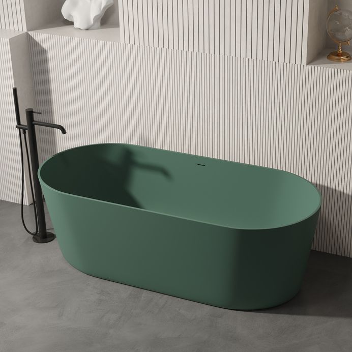 Antique Finish Oval Soaking Bathtub Back to Wall Modern Bath Tub Clearhalo 'Bathroom Remodel & Bathroom Fixtures' 'Bathtubs' 'Home Improvement' 'home_improvement' 'home_improvement_bathtubs' 'Showers & Bathtubs' 1200x1200_0fd946b2-018e-41db-a2df-b1de16c472dc