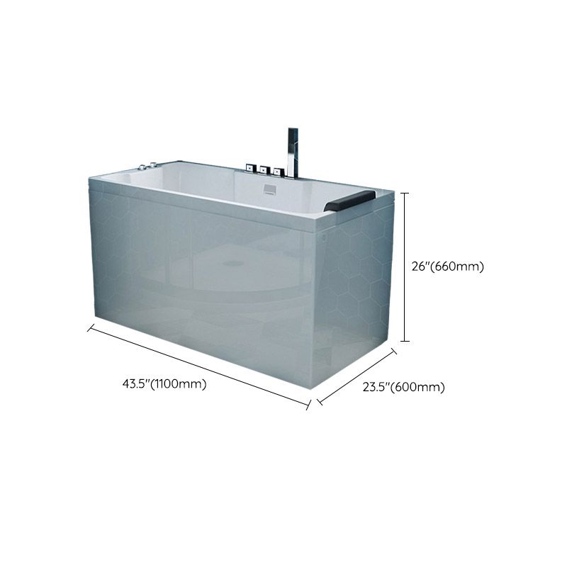 Bathroom Acrylic Apron Front Bathtub Modern Rectangular Bathtub in White Clearhalo 'Bathroom Remodel & Bathroom Fixtures' 'Bathtubs' 'Home Improvement' 'home_improvement' 'home_improvement_bathtubs' 'Showers & Bathtubs' 1200x1200_0fec98fe-5a40-443a-90c9-6ee86211368f